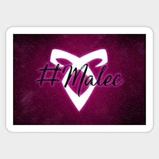 Shadowhunters - #Malec w/ Angelic Rune - Pink Glow Sticker